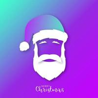 retrato de santa claus en colores brillantes. vector