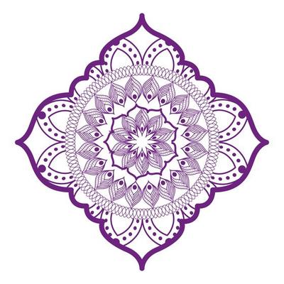 Mandala in frame purple design