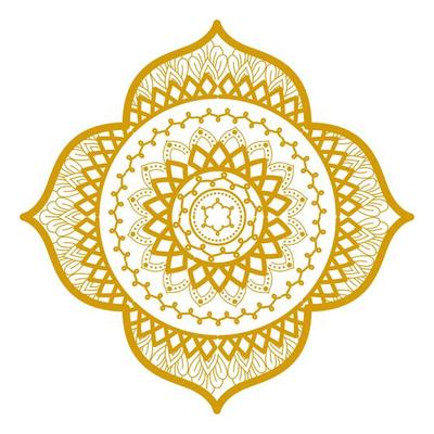 Mandala in frame gold design