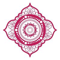Mandala in frame pink design vector