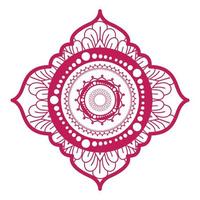 Mandala in frame pink design vector