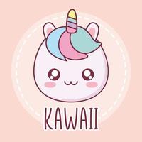 Kawaii unicorn animal cartoon design