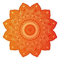 mandala de color naranja oscuro vector