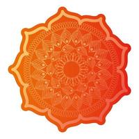 mandala de color naranja claro vector