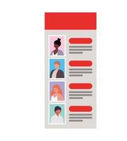 Voting card with four picture and information vector