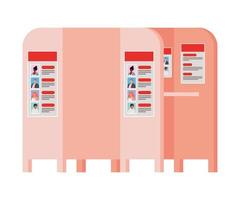 Voting booth with voting card vector