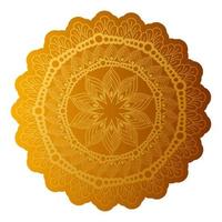 Mandala of color orange with a white background vector