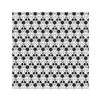 Mexican skull, heart and flower icons pattern vector