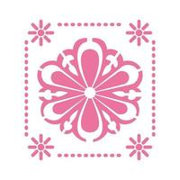 Mexican pink sunflower icon on white background vector