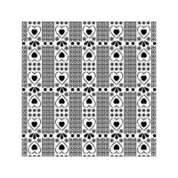 Mexican heart icons pattern on white background vector