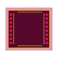 Mexican carpet with a square frame vector