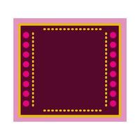 Mexican carpet with a square frame vector