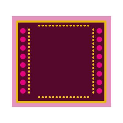 Mexican carpet with a square frame