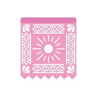 Garland of pink color with sun vector
