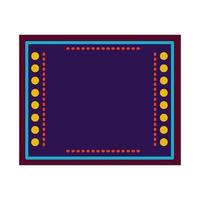 Mexican carpet with a square frame vector
