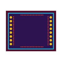 Mexican carpet with a square frame vector