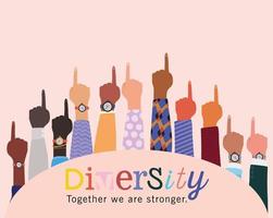 Diversity together we are stronger and number vector