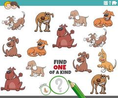 One of a kind game for children vector