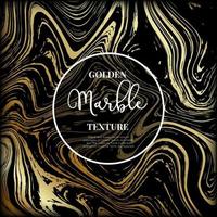 Marble gold and black texture. vector