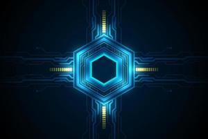 Hexagonal futuristic sci fi pattern vector