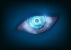 Eye of the robot. Futuristic HUD interface,vector illustration vector
