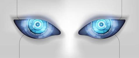 Eye of the robot. Futuristic HUD interface,vector illustration vector