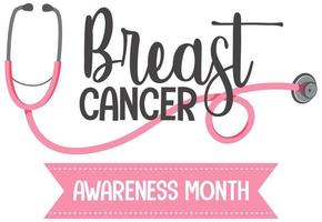 Breast Cancer Awareness Month logo vector