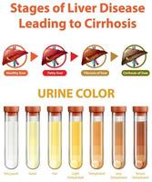Stages of liver disease leading to Cirrhosis vector