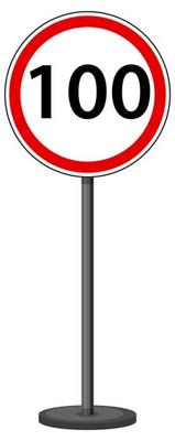 Red traffic sign on white background