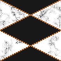 Marble texture design with golden geometric lines vector