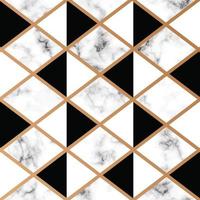 Marble texture design with golden geometric lines vector