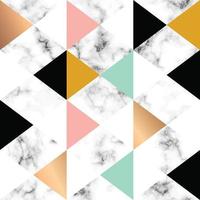 Marble texture design with geometric shapes vector