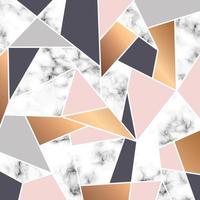 Marble texture design with white geometric lines vector