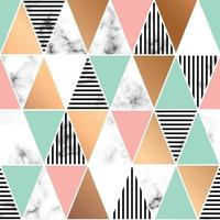 Marble texture design with geometric shapes vector