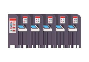 Voting station with modern automated secure electronic voting vector