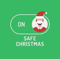 Face mask safe Christmas mode switch toggle vector