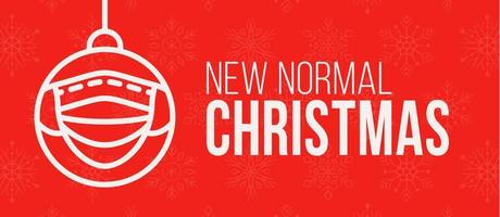 New normal Christmas concept banner card vector