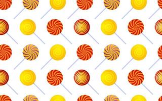 Colorful swirl lollipop seamless pattern vector