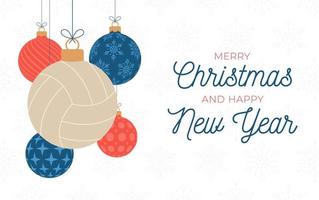 Holiday banner with bowling ball ornament vector