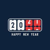 Happy new year text with 2021 scoreboard vector