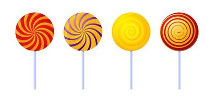 Swirl lollipops set vector