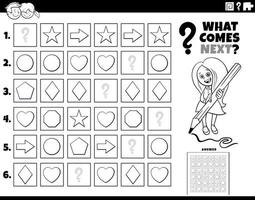 Fill the pattern task for children vector