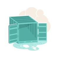 Open empty container vector