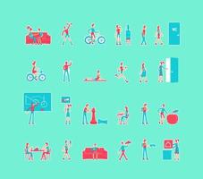 Healthy lifestyle set vector