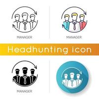 Manager icon set vector