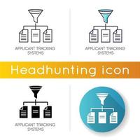 Applicant tracking system icon. vector