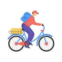 Pizza delivery man vector