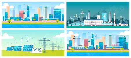 Sustainable energy and architecture vector