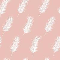 Seamless pattern with tropical leaves on pink background vector