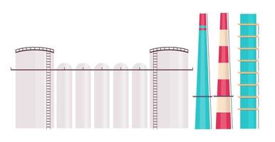 Power plant equipment objects set vector